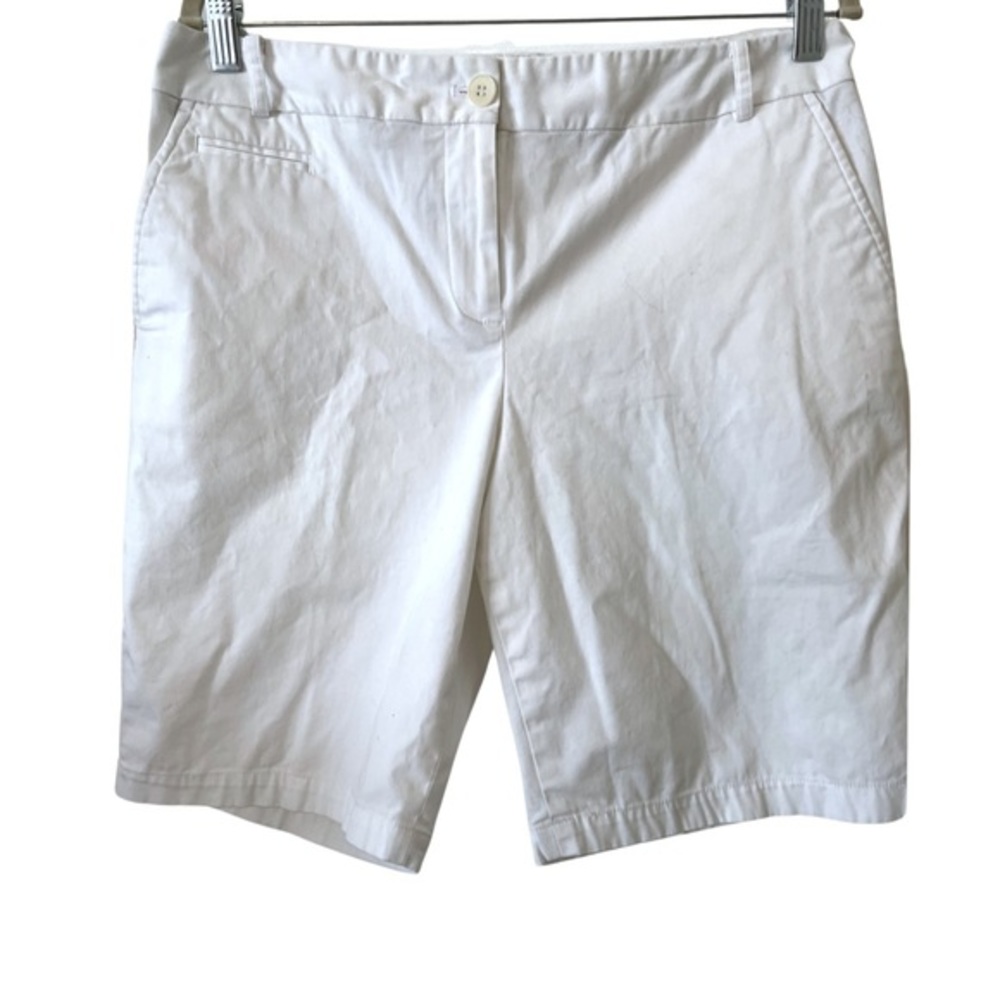 Talbots petites white chino shorts size 12p EUC